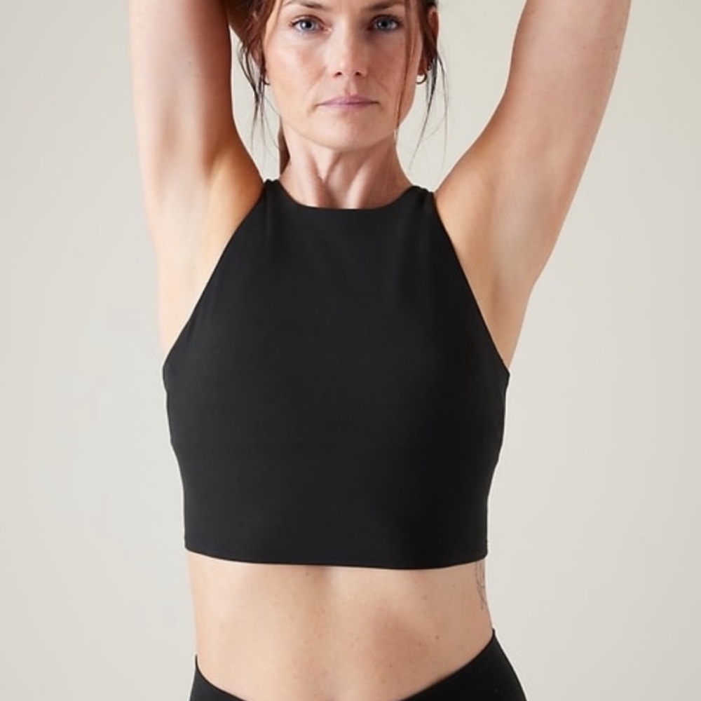 Athleta Black Longline Sports Bra A-C